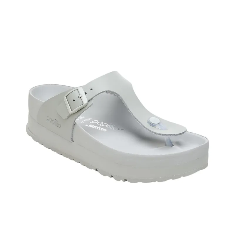 Birkenstock Gizeh Flex Platform Antibacterial Flip Flops Women's Gray-1