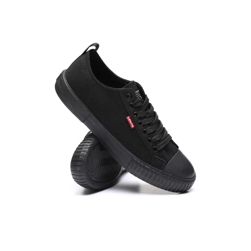 Levi's Anti Slip Wear Resistant Low Top Canvas Shoes Men's Black-3
