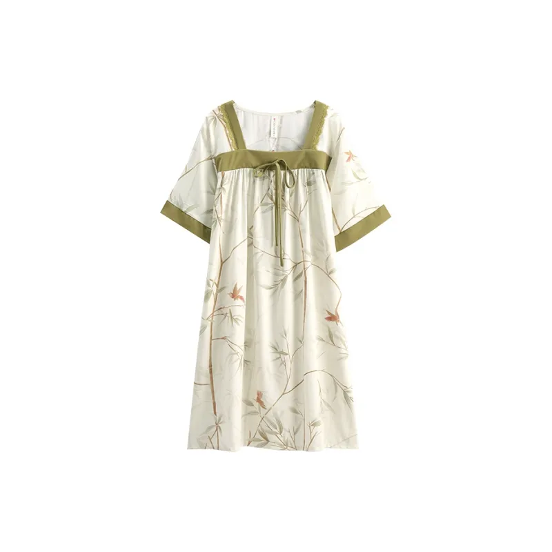 FENTENG Nightgown Women's Light Green-0