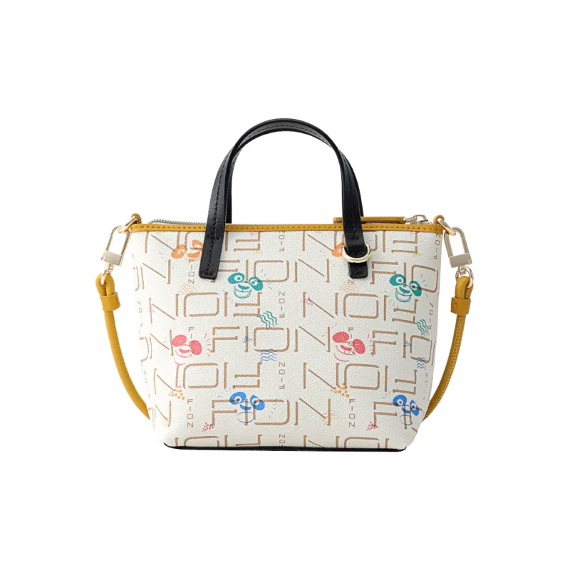 FION Canvas Shoulder Bag Women's Multicolor-6