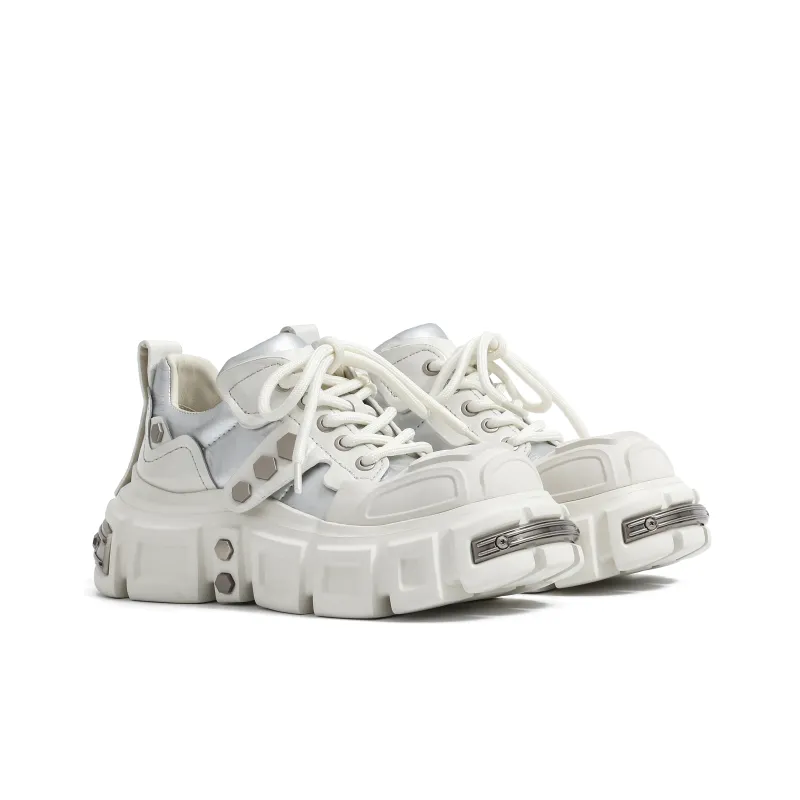 VINYVIOLA Ugly Anti Slip And Wear Resistant Height Increasing Low Top Loafers Women's-18