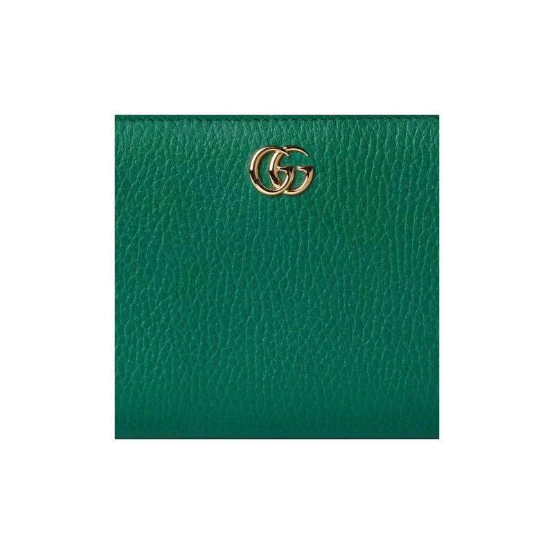 GUCCI GG Marmont Leather Wallet Women's Green-4