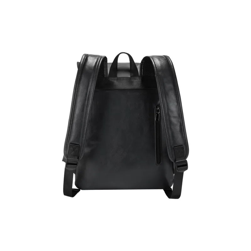 Slazenger Soft Leather Travel Backpack Backpack Students Backpack Medium Size Unisex Dark Brown Earth Tone-3