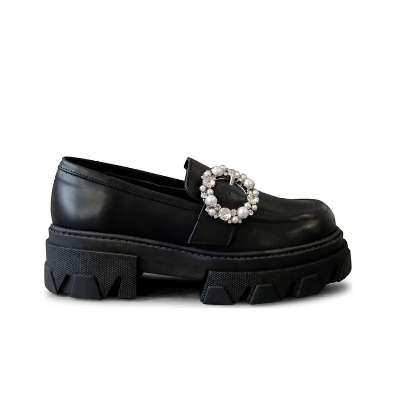 ALOHAS Loafers 5.5cm Women's Black-1