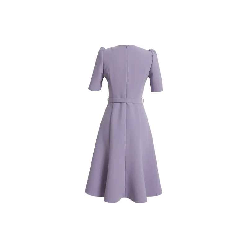 ROEYSHOUSE Short Sleeved Dress Women's Light Purple-1