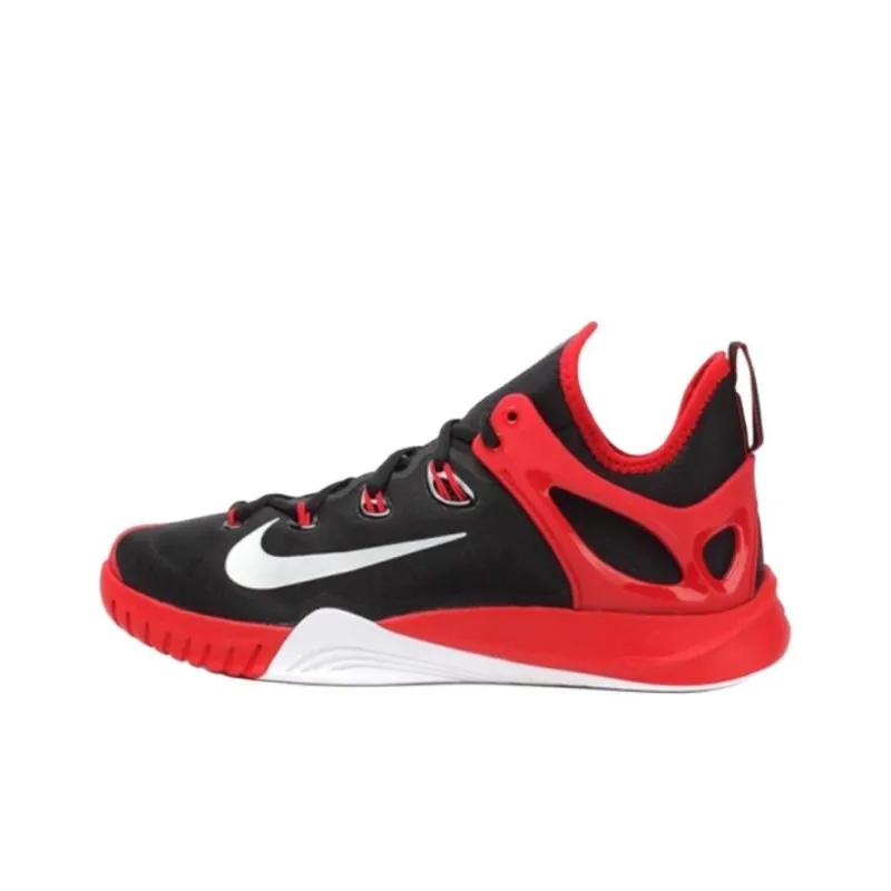 Nike Hyperrev Shock Absorbers With Slip Resistant Features Low Top Basketball Shoes Men's Black White Red-0