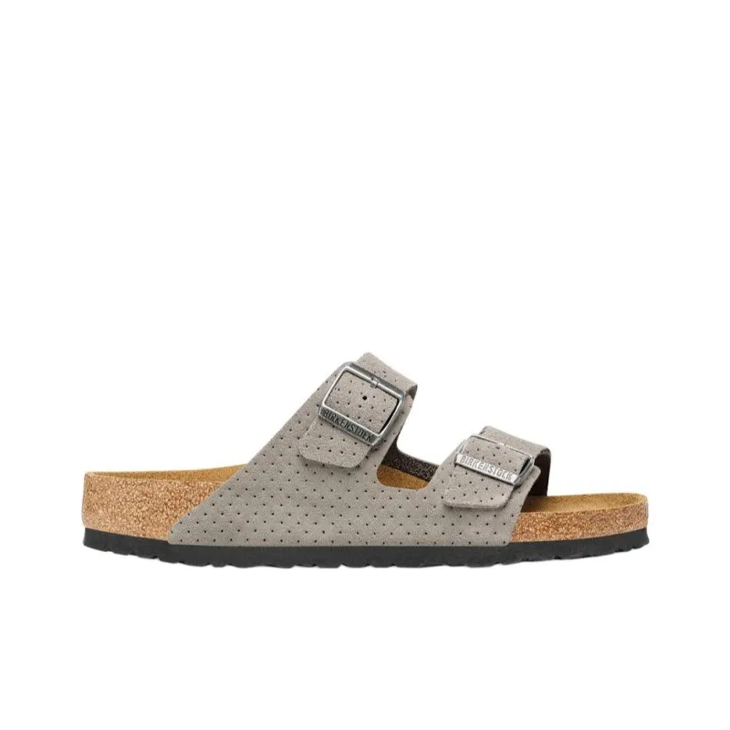 Birkenstock Arizona Perforated Suede Slides-1