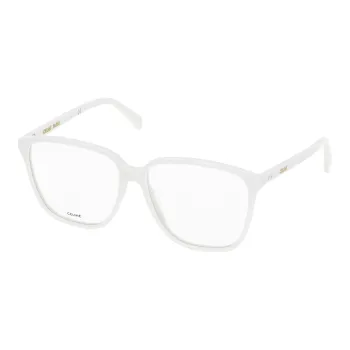 CELINE Acetate Square Eyeglass Frames Unisex White