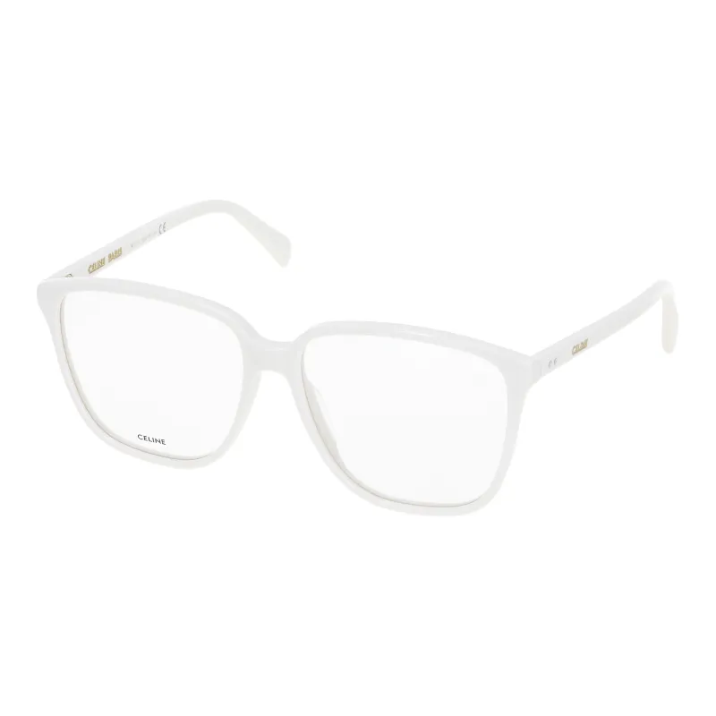 CELINE Acetate Square Eyeglass Frames Unisex White-0