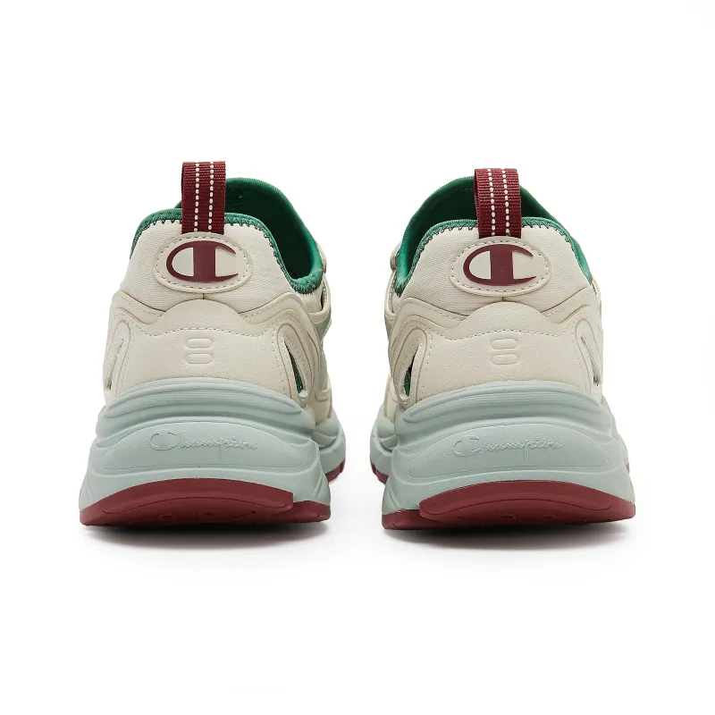 Champion Low-Top Casual Shoes Men's Driftwood Gray/Ivy Green-3