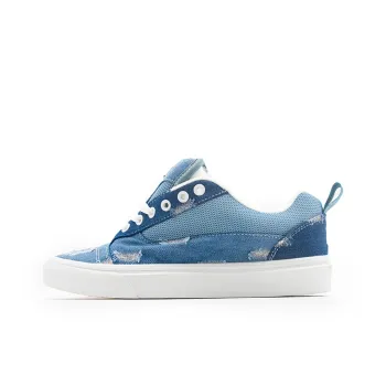 I'm Shopping Anti Slip Wear Resistant Low Top Skateboard Shoes Unisex Blue