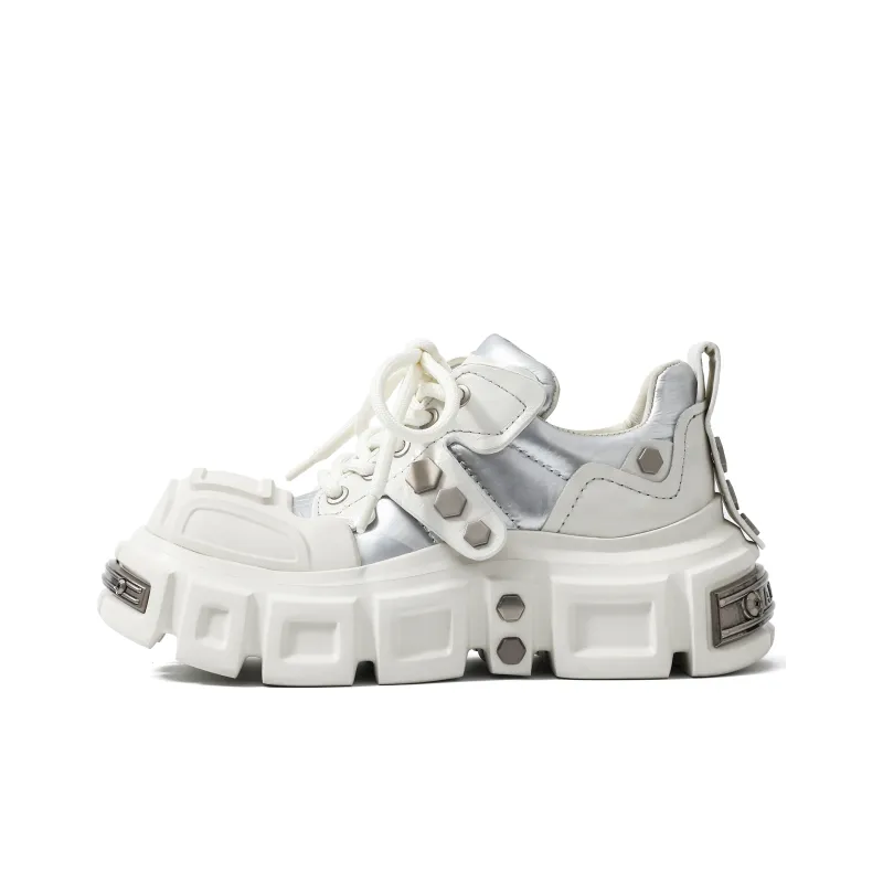 VINYVIOLA Ugly Anti Slip And Wear Resistant Height Increasing Low Top Loafers Women's-15