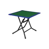 80cm Blue PVC Desktop-Carbon Steel Foldable Painted Frame[No Drawer]