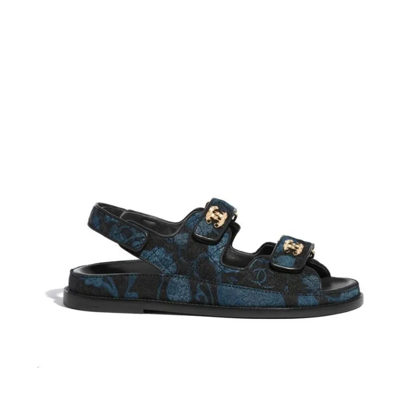 CHANEL Strap Sandals Women's Blue-1