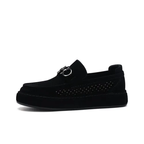 U7 Gommino Loafers Men Black