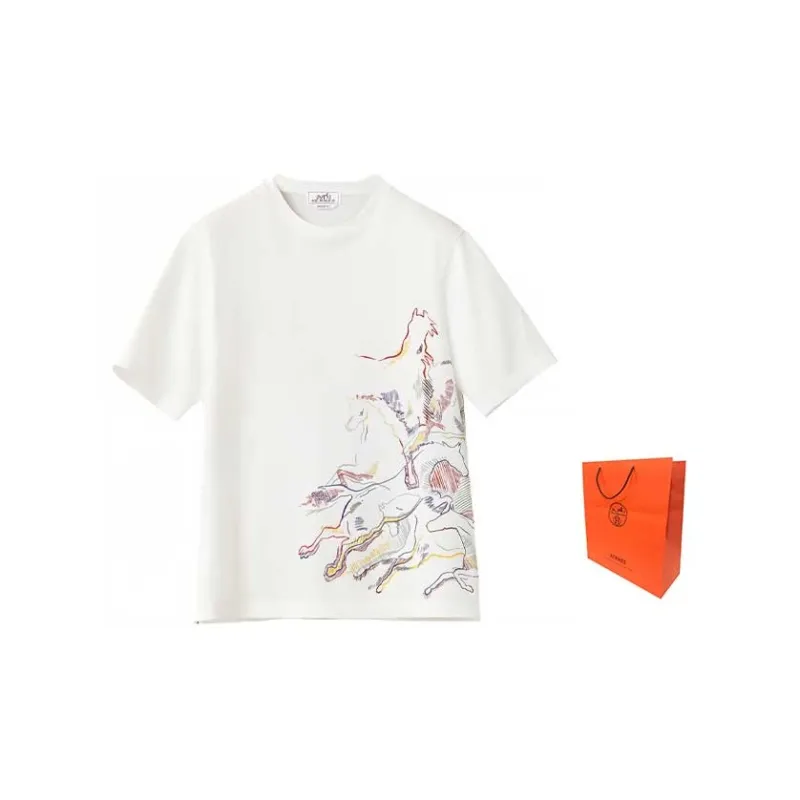 HERMES T Shirts Men White-1