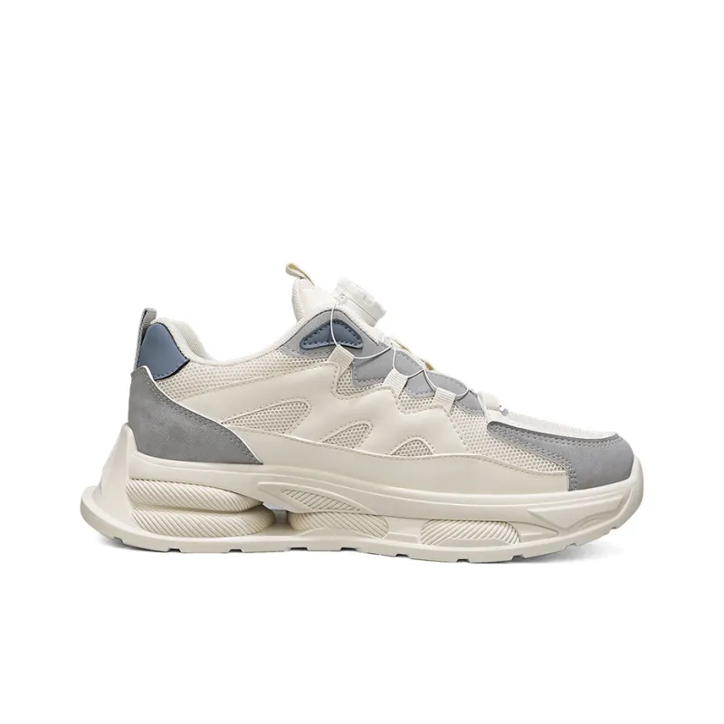 WARRIOR Chunky Sneakers Men Low Top Beige/Gray/Blue-1