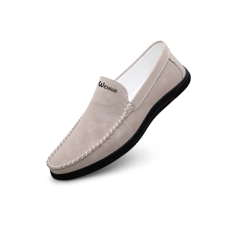 Wen Nai Casual Shoes Men's Beige-2