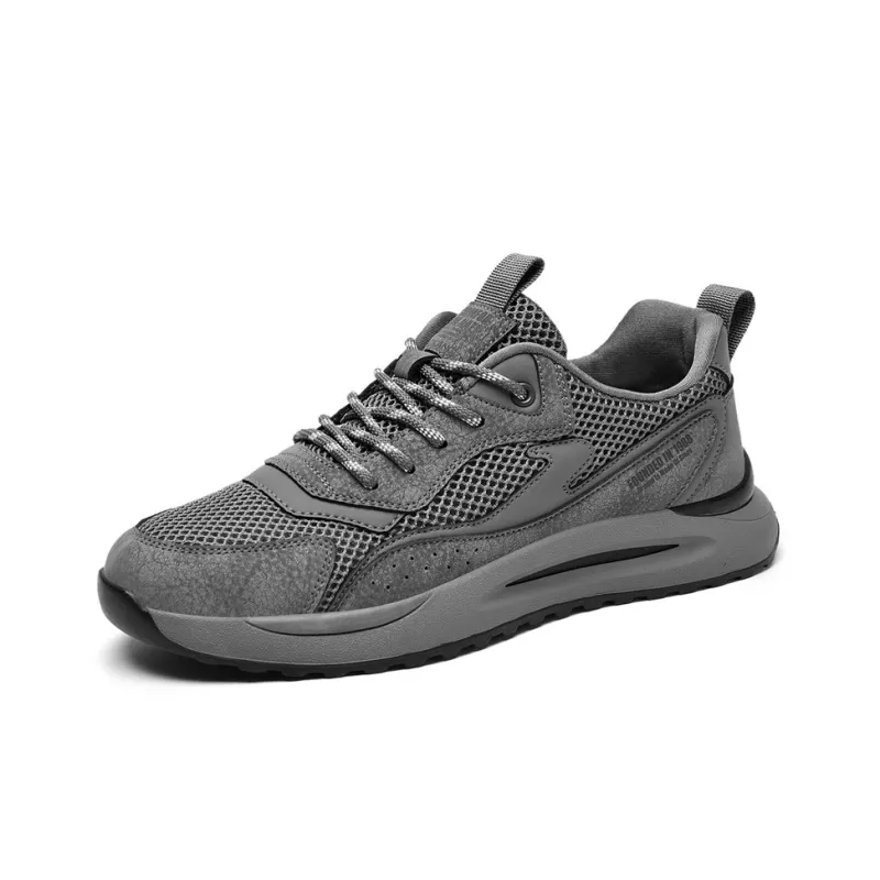 AOKANG Casual Shoes Men Low Top Gray, Gray Cut Out, Black, Black Gray-1