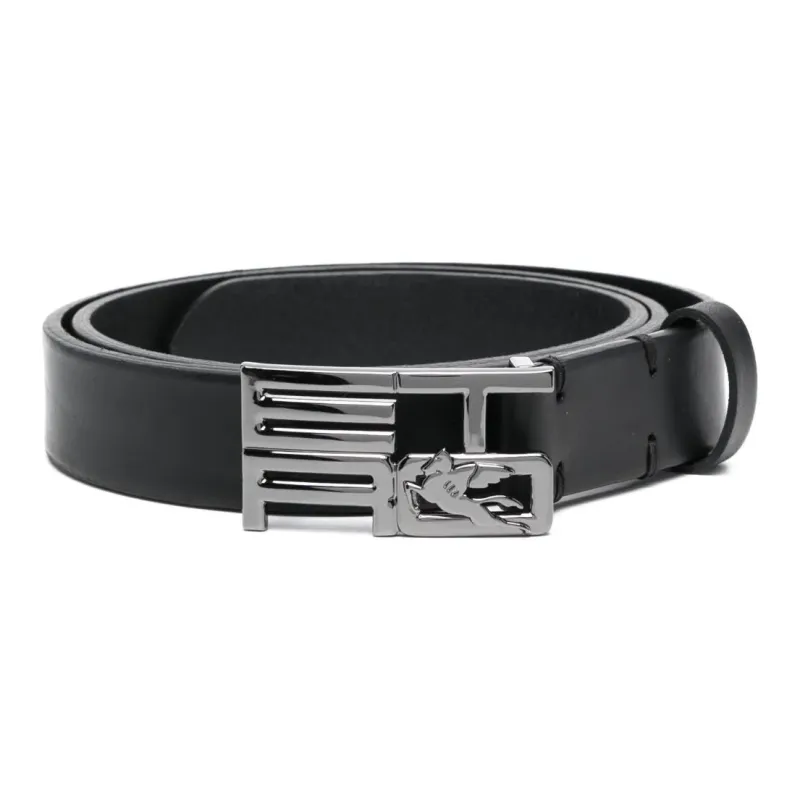 ETRO Logo-buckle Leather Belt-0