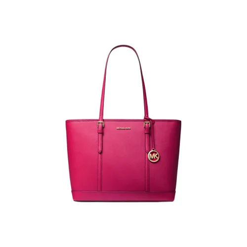 MICHAEL KORS Jet Set Leather Tote Bag Shopping Bag Shoulder Bag Handbag Large Size Women's Electric Pink