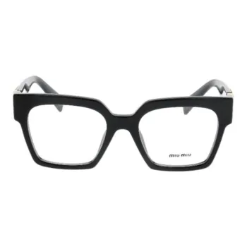 MIU MIU Plate Frame Irregular Shape Eyeglass Frames Women's Black