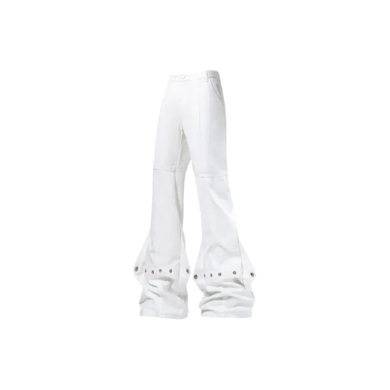 POLAR BEAR Thin Refreshing Jeans Unisex Bootcut Yellow Mud Black Pants-12