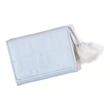 HAWA PU Wallet Small Card Holder Coin Purse Regular Women's Blue/Pink/Black/Green/Purple