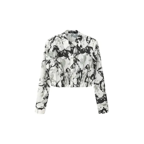 NINI WEST Shirts Women's Green Flowers