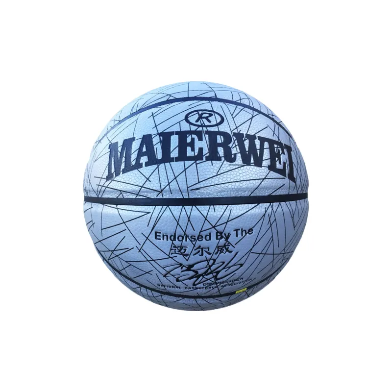 Melway PU Basketball Blue Gray Size 7 Adults Glow In The Dark-3