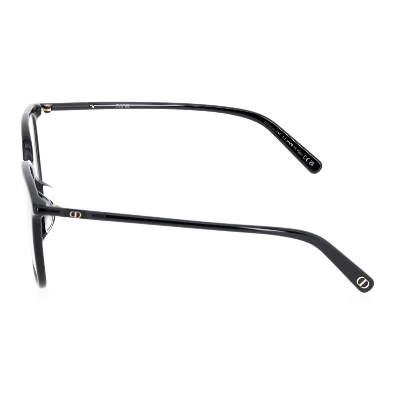 DIOR Plate Frame Irregular Shape Eyeglass Frames Unisex Black-2