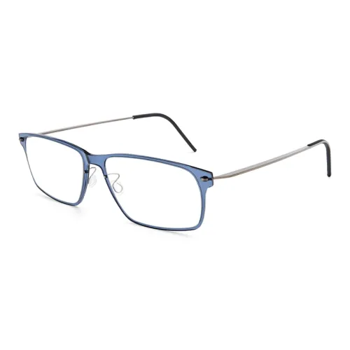 LINDBERG Irregular Shape Eyeglass Frames Unisex Gold