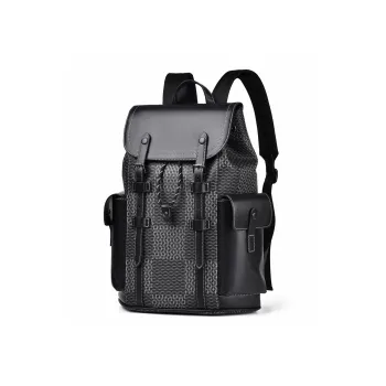 Slazenger PU Backpack Computer Backpack Regular Men's Black