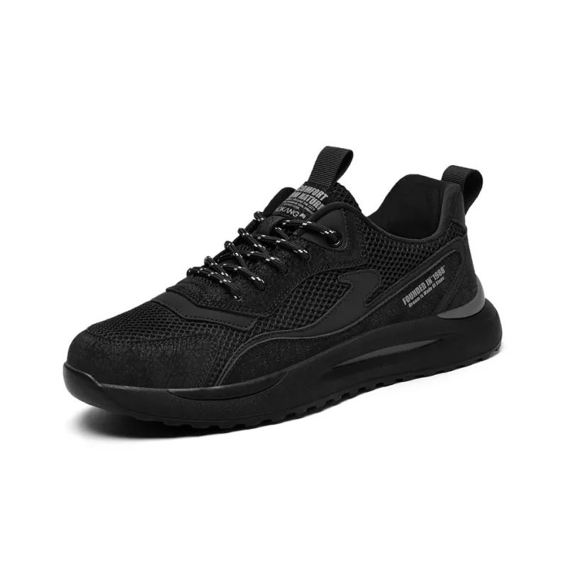 AOKANG Casual Shoes Men Low Top Gray, Gray Cut Out, Black, Black Gray-36