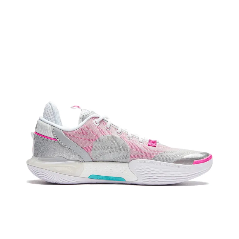 LiNing All City 12 Cushioned Anti Slip Wear Resistant Breathable Lightweight Low Top Basketball Shoes Men's Mist Gray-1