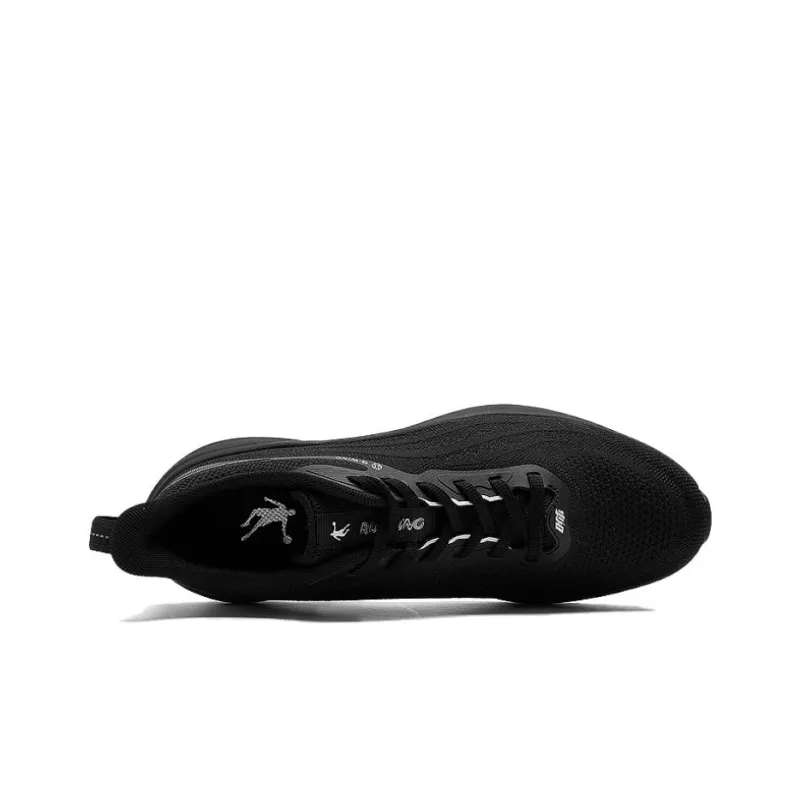 QIAODAN Sigh 5.0 Slip Resistant Low Top Running Shoes Men's Black Silver-2