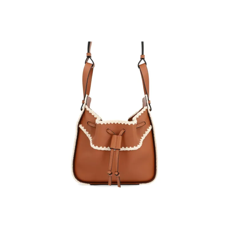 LOEWE Hammock Calfskin Tote Bag Shopping Bag Handbag Unisex Brown-3