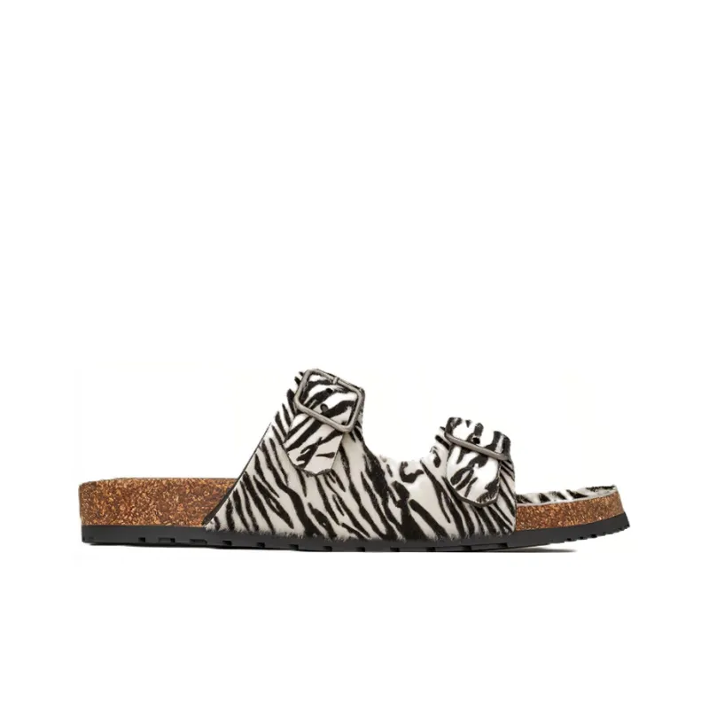 SAINT LAURENT Rubber Sole Stylish Sandal Women's Black White-1