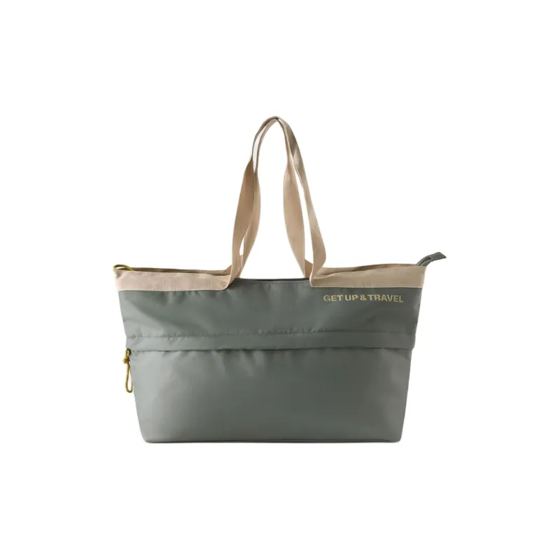 ZARA Polyester Tote Bag Shopping Bag Handbag Regular Unisex Green-0