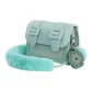 S Size-Green | Green with Plush Shoulder Strap+Pendant