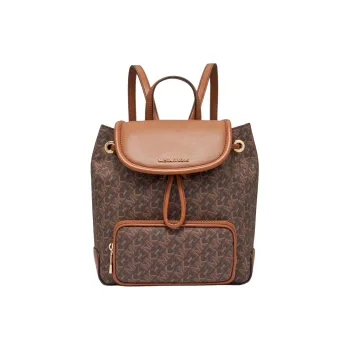 MICHAEL KORS Artificial Leather Backpack Small Size Women's Dark Brown & Acorn Brown