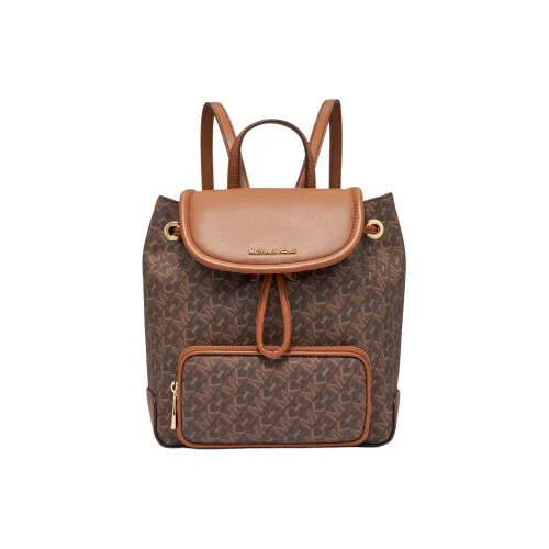 MICHAEL KORS Artificial Leather Backpack Small Size Women's Dark Brown & Acorn Brown