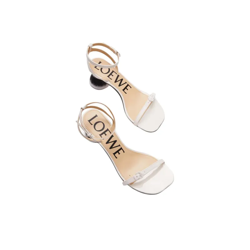 LOEWE Petal One Strap Sandals 4cm Women's White-3