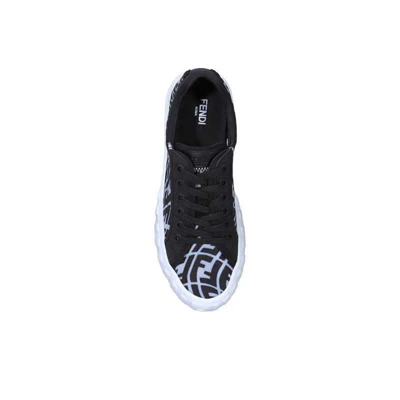 FENDI Low-Top Stylish Skateboarding Shoes Men's Black-4