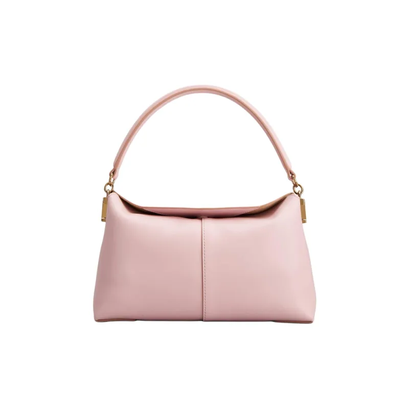 TOD'S Cow Leather Dumpling Bag Shoulder Bag Crossbody Bag Handbag Mini Women's Pink-0