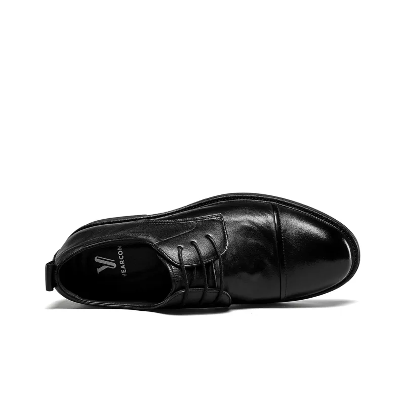 YEARCON Dress Shoes Men Low Top Brown-2