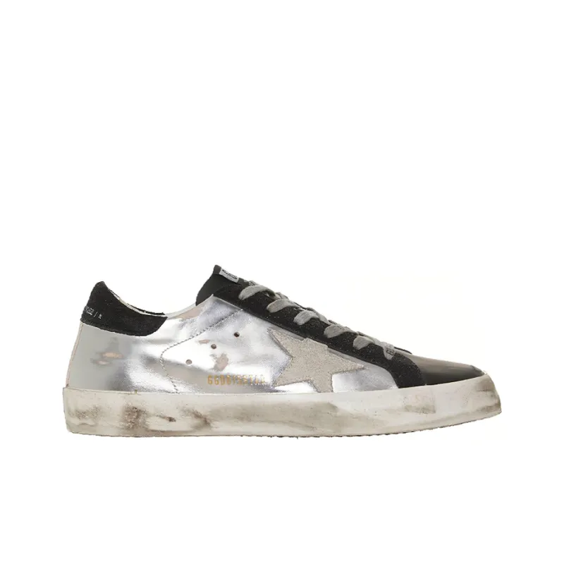 Golden Goose Super Star Stylish Skateboarding Shoes Women's Silver-1