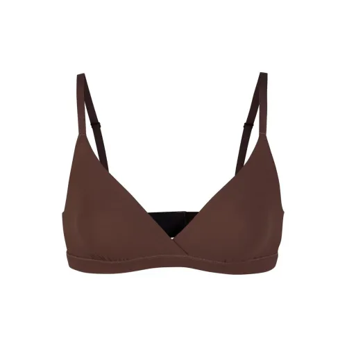 SKIMS FITS EVERYBODY CROSSOVER BRALETTE Bra Women's COCOA/Cocoa