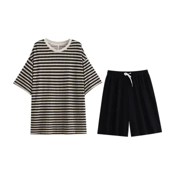 Yue Nei Pajama Set Men's Wave Pattern