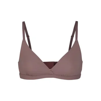 SKIMS FITS EVERYBODY CROSSOVER BRALETTE Bra Women's Umber/Khaki